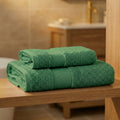Coppia Asciugamani Viso e Ospite Daltex Dubai In Spugna 500gr 100% Cotone ABETE