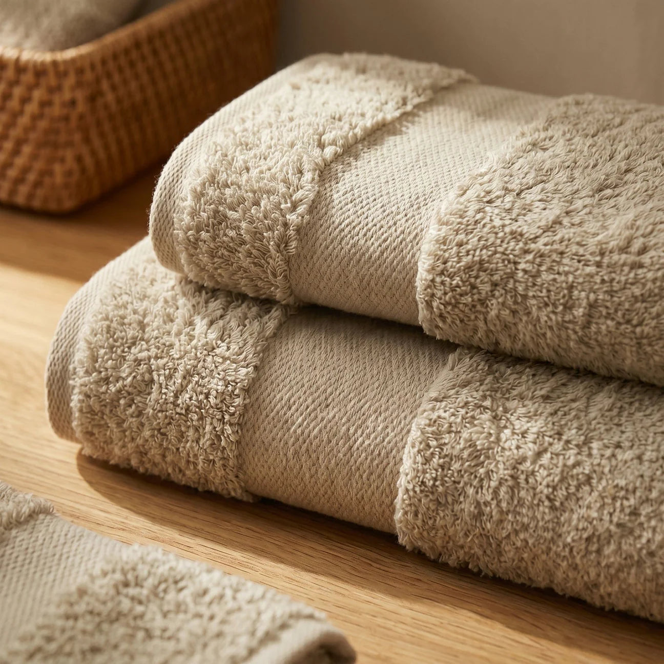 Coppia Asciugamani Viso e Ospite Daltex Dubai In Spugna 500gr 100% Cotone SABBIA