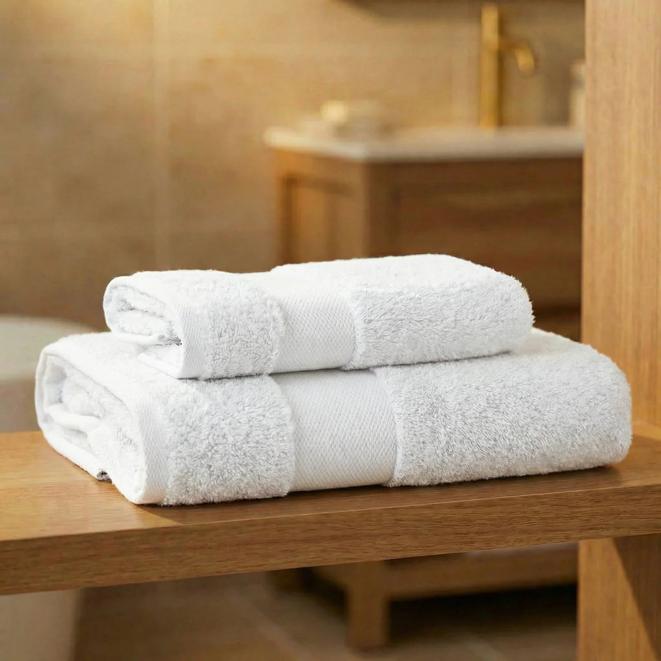 Coppia Asciugamani Viso e Ospite Daltex Dubai In Spugna 500gr 100% Cotone BIANCO