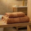 Coppia Asciugamani Viso e Ospite Daltex Dubai In Spugna 500gr 100% Cotone OCRA