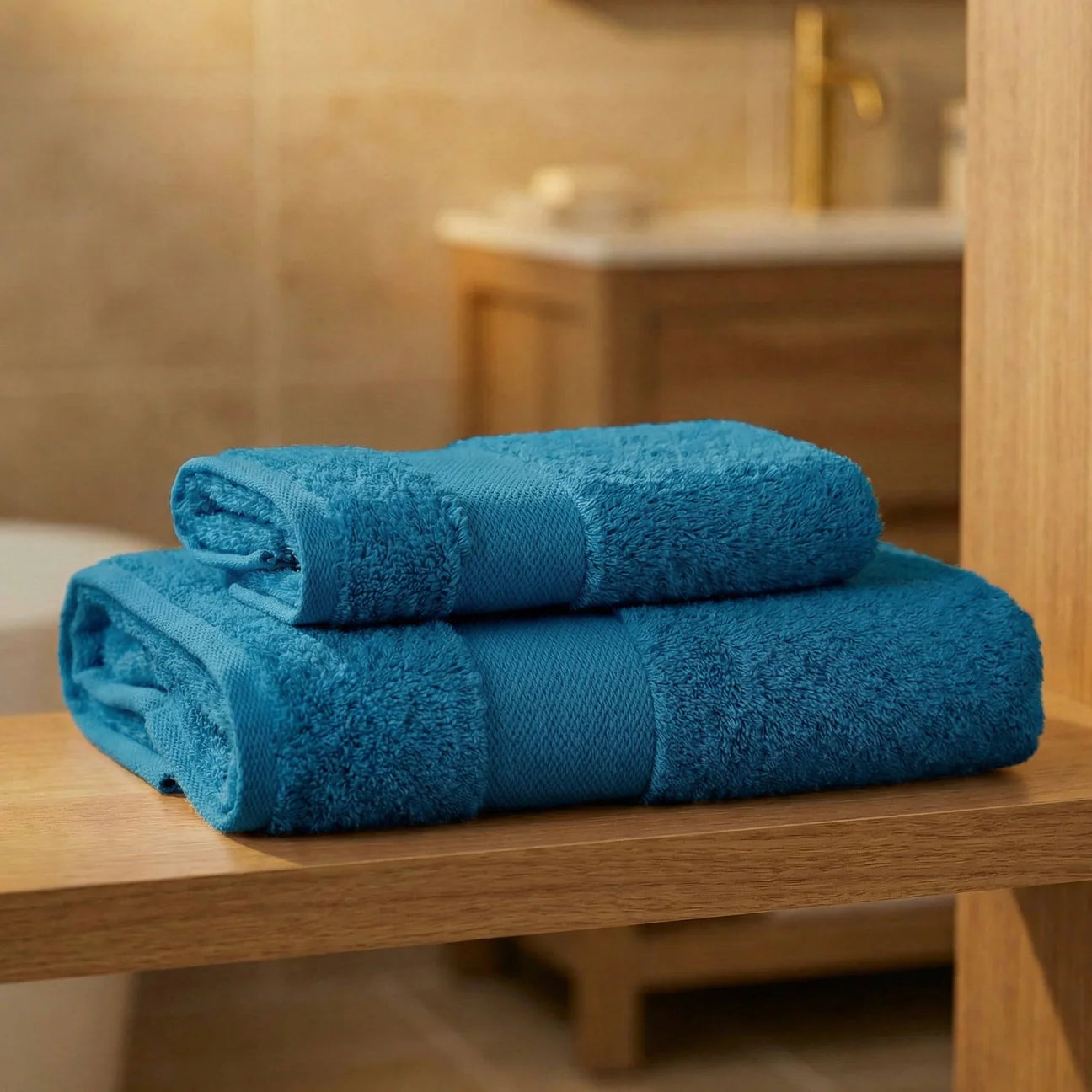 Coppia Asciugamani Viso e Ospite Daltex Dubai In Spugna 500gr 100% Cotone OTTANIO