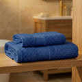 Coppia Asciugamani Viso e Ospite Daltex Dubai In Spugna 500gr 100% Cotone ROYAL