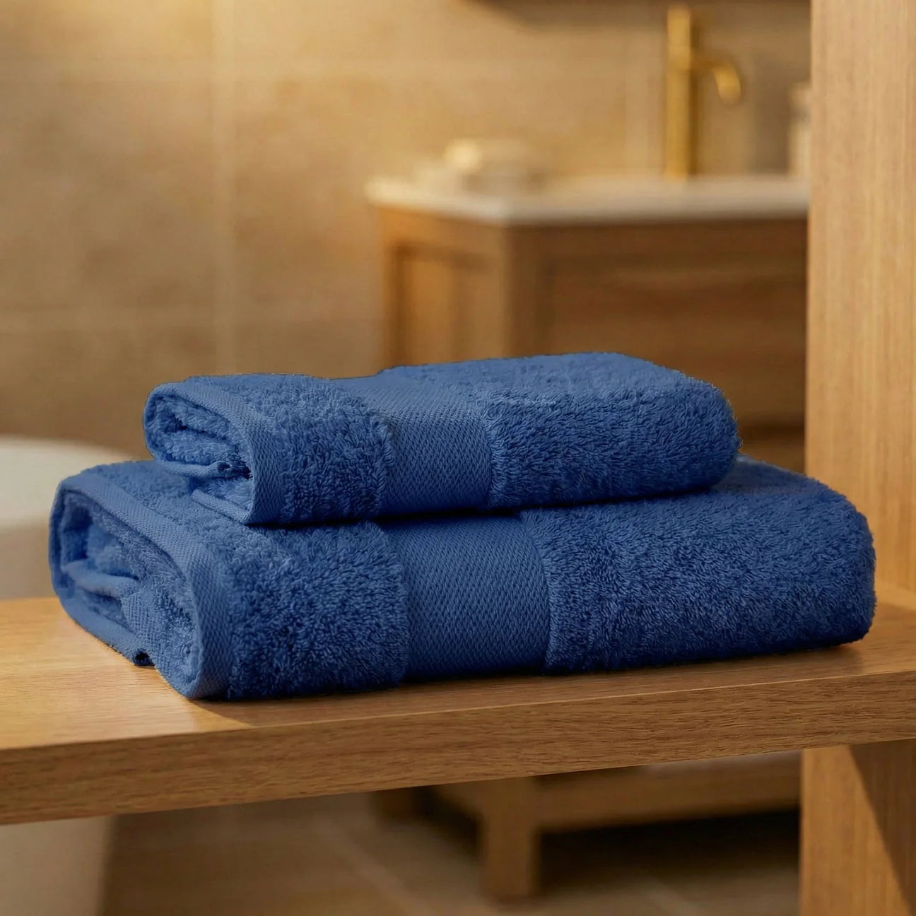 Coppia Asciugamani Viso e Ospite Daltex Dubai In Spugna 500gr 100% Cotone ROYAL