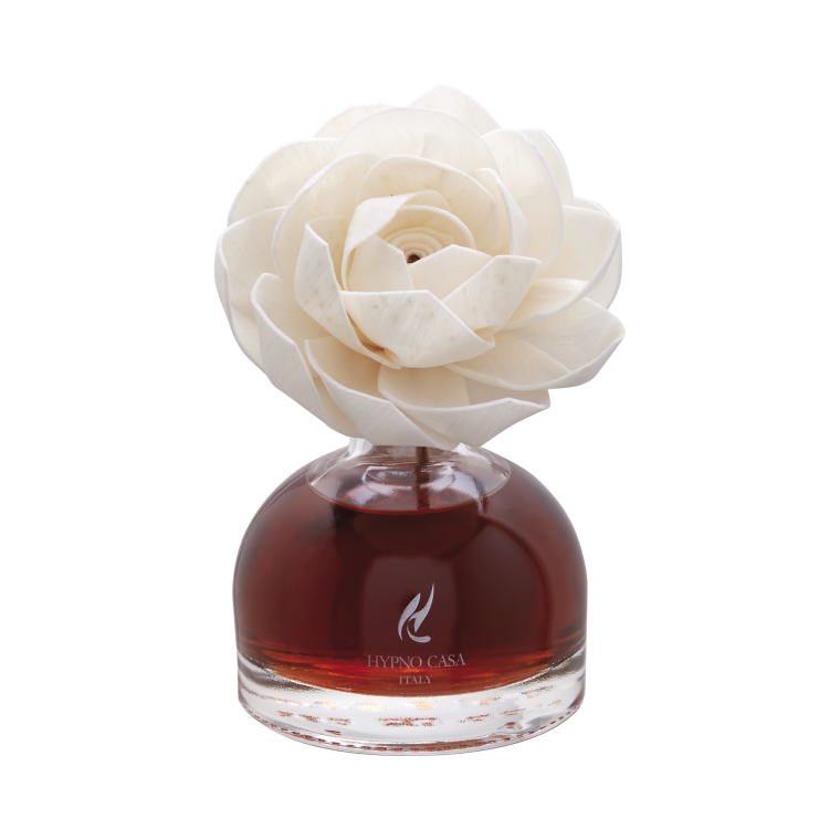 Diffusore con fiore Rosa Sandalo Nobile 100ML