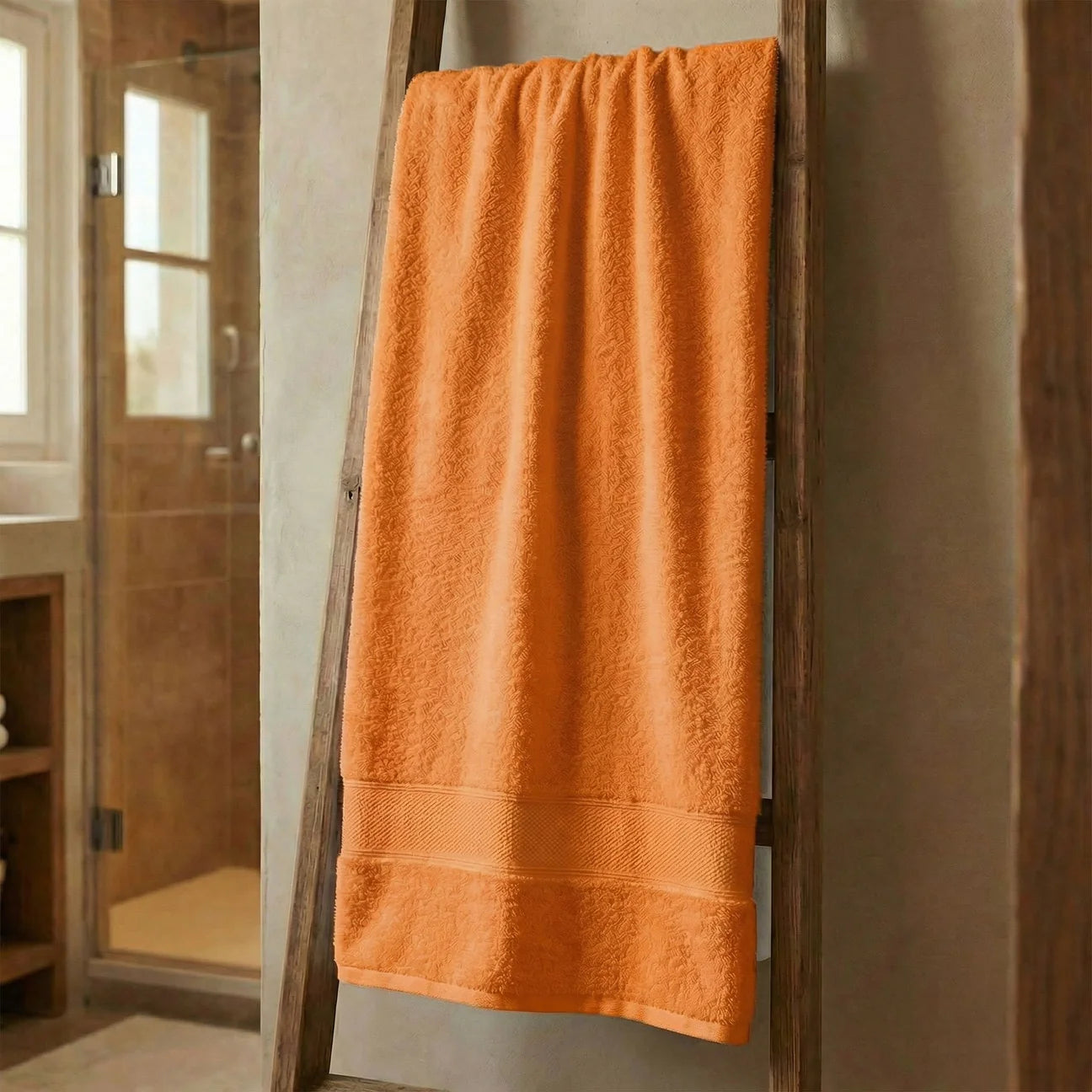 Telo Doccia In Spugna Di Cotone 500 grammi ARANCIO Dubai - Daltex