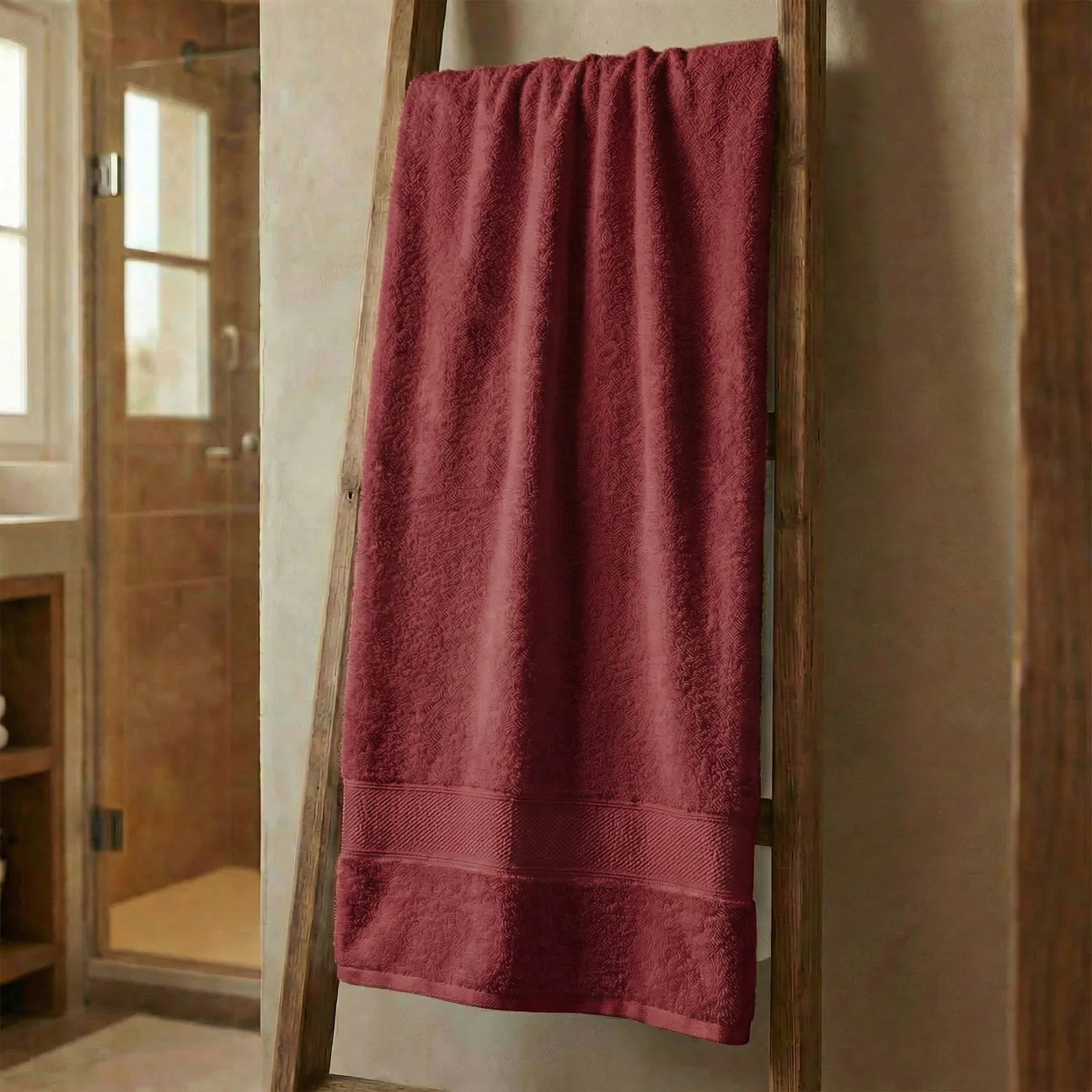 Telo Doccia In Spugna Di Cotone 500 grammi BORDEAUX Dubai - Daltex