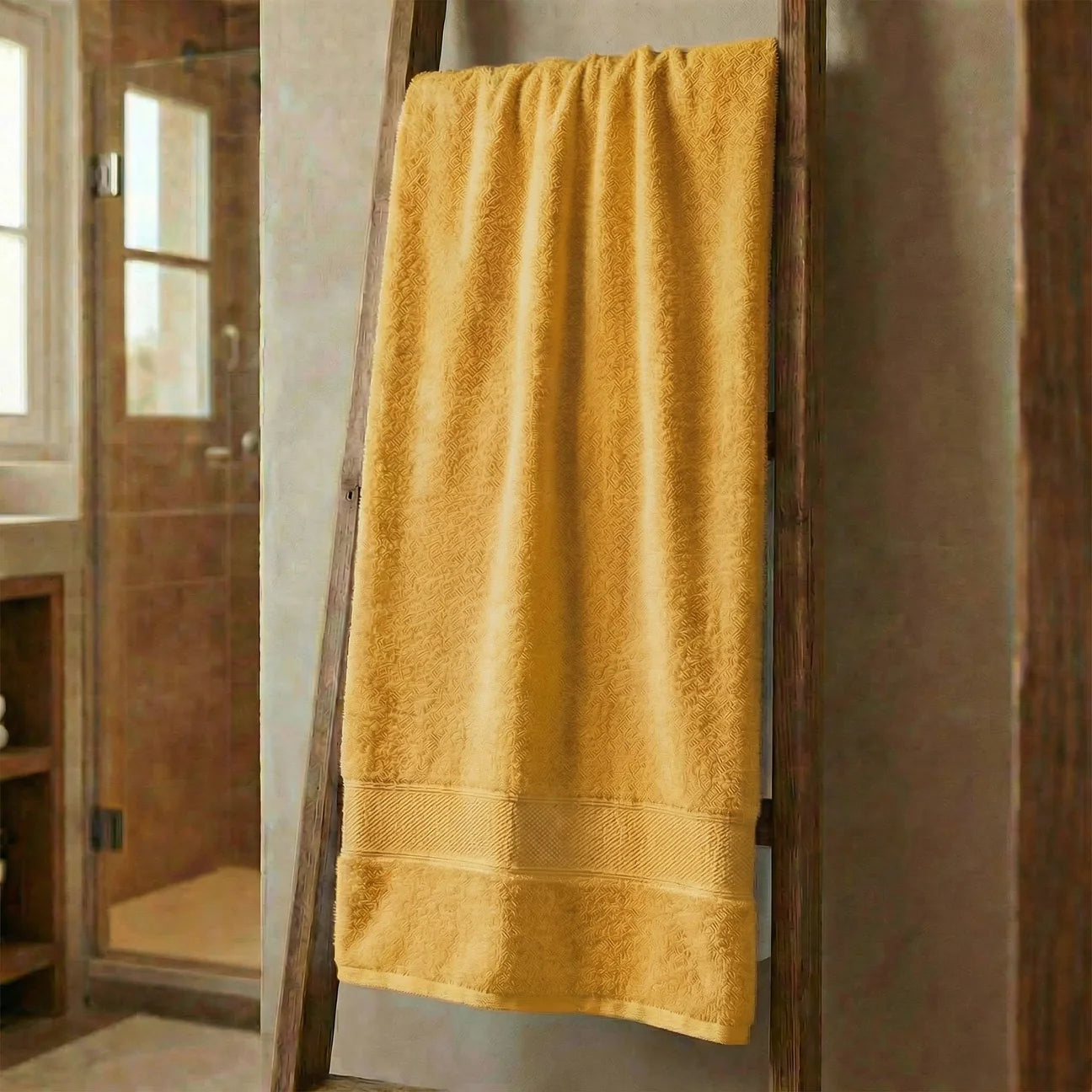 Telo Doccia In Spugna Di Cotone 500 grammi ORO Dubai - Daltex