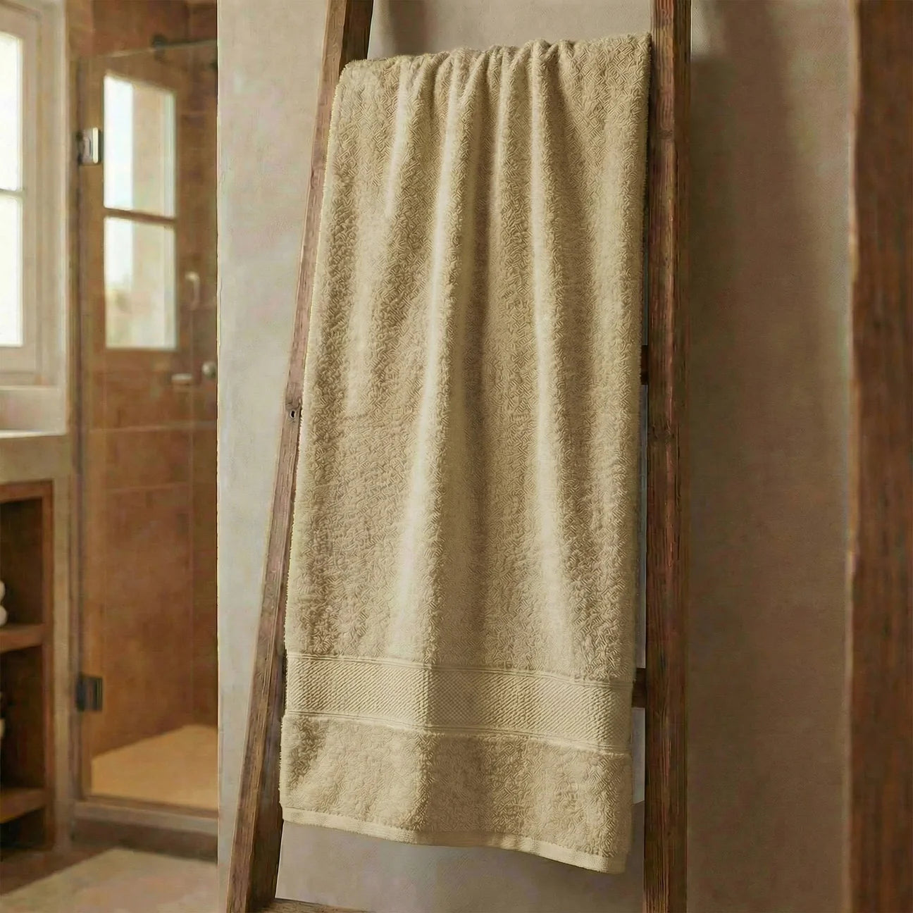 Telo Doccia In Spugna Di Cotone 500 grammi SABBIA Dubai - Daltex