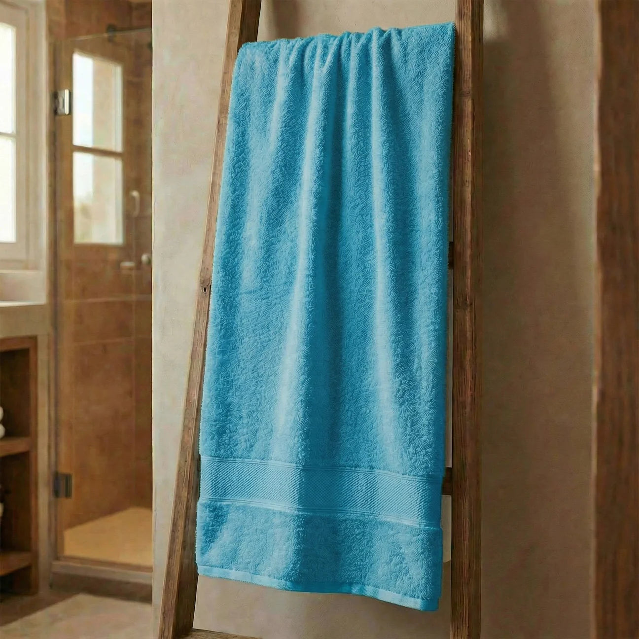 Telo Doccia In Spugna Di Cotone 500 grammi TURCHESE Dubai - Daltex